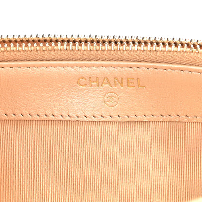 Chanel Iridescent Caviar Quilted Small Clutch With Chain Beige 6 of 10