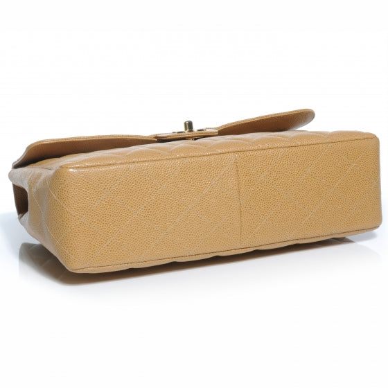 Chanel Caviar Jumbo Single Flap Beige 4 of 7