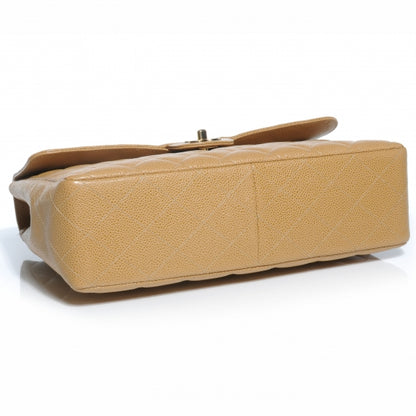 Chanel Caviar Jumbo Single Flap Beige 4 of 7