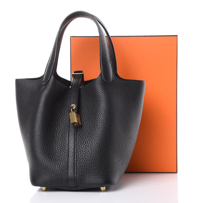 Hermes Taurillon Clemence Picotin Lock 18 PM Black 10 of 10