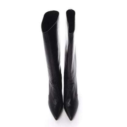 Christian Dior Nappa Dioretre Knee High Boots 39 Black 5 of 11