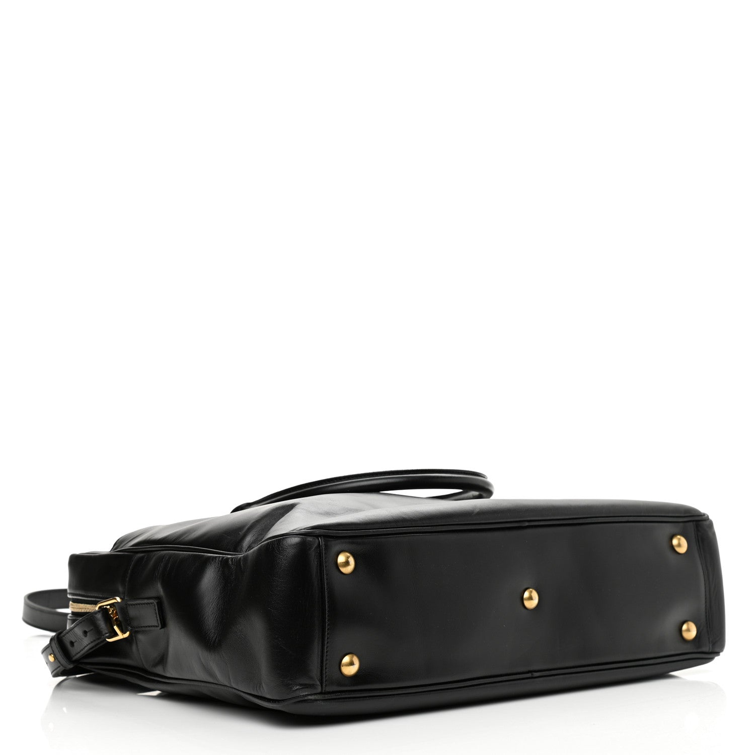 Saint Laurent Calfskin Small Classic Duffle Briefcase Black 4 of 13