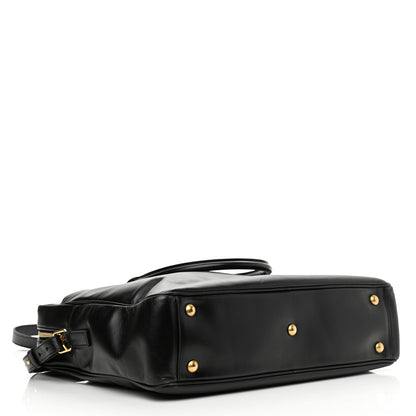 Saint Laurent Calfskin Small Classic Duffle Briefcase Black 4 of 13