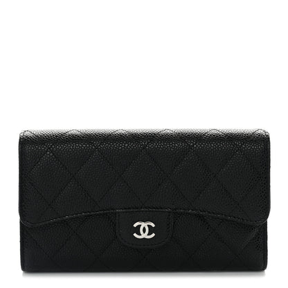 Chanel Caviar Quilted Large Flap Wallet Black 1 of 10