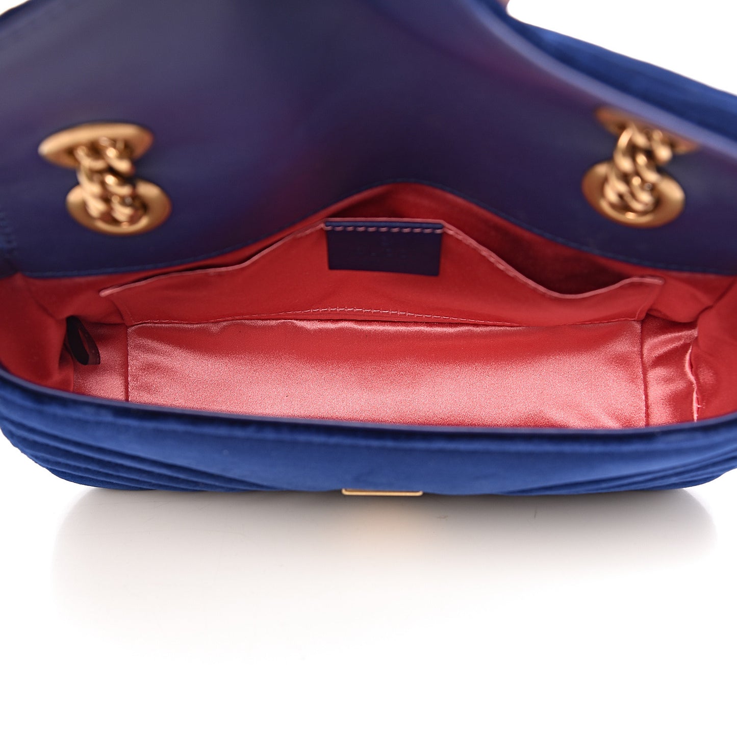 Velvet Matelasse Mini GG Marmont Shoulder Bag Cobalt Blue