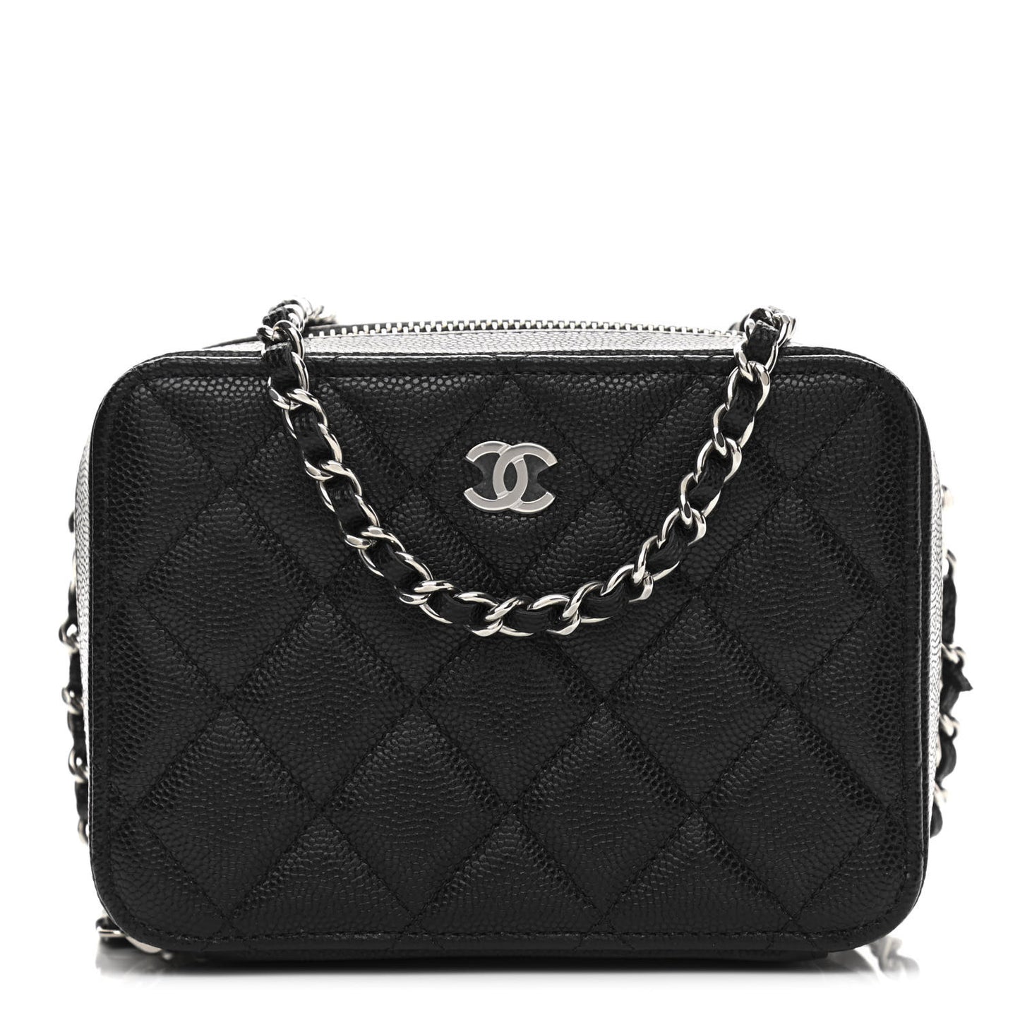 Caviar Quilted Camera Bag Black