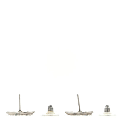 Chanel Crystal Mini CC Earrings Silver 3 of 3