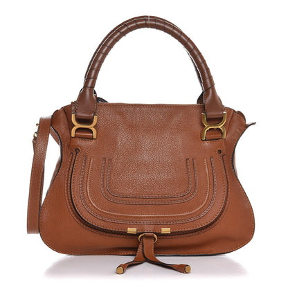 Chloe Calfskin Medium Marcie Satchel Tan 1 of 8