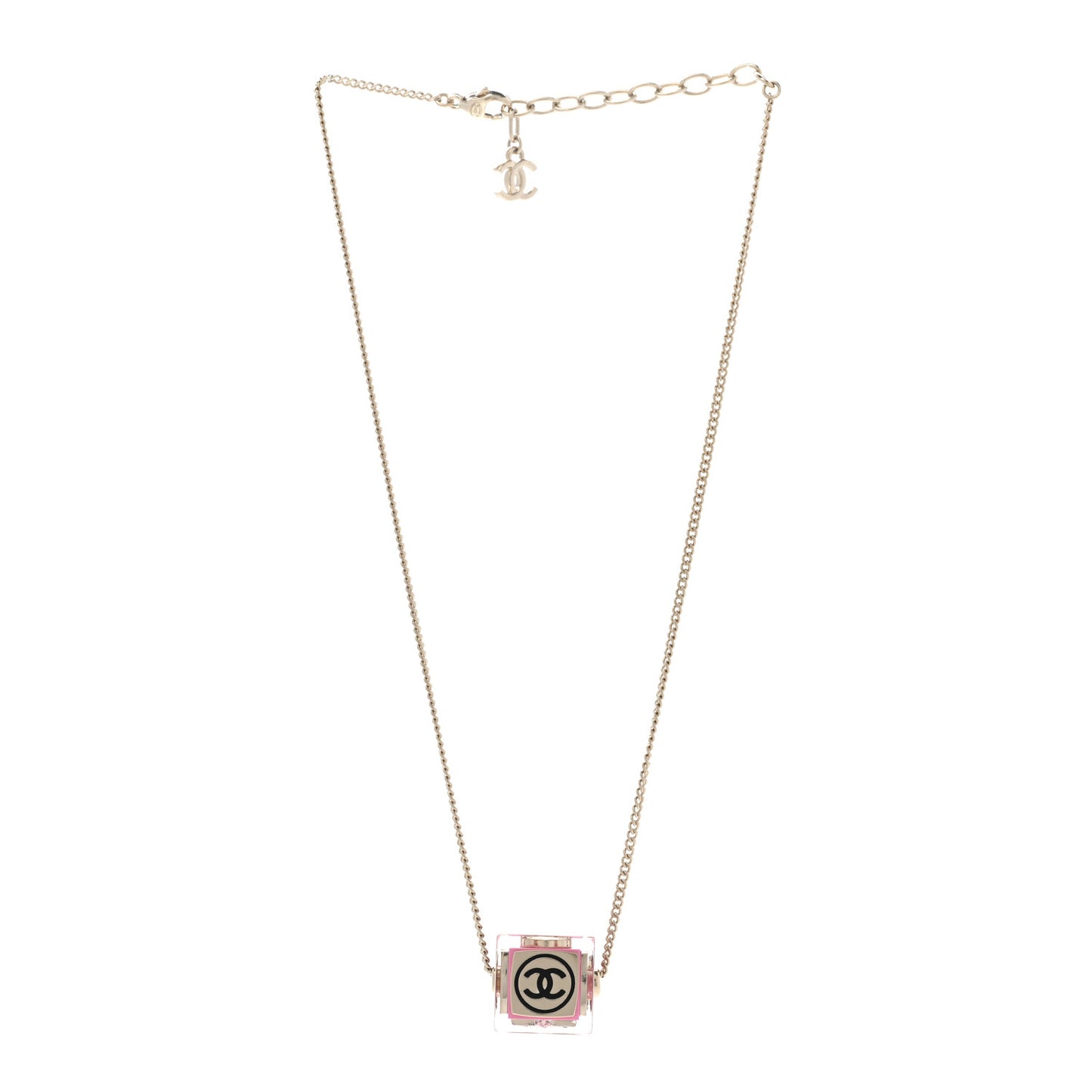 Resin CC Cube Choker Gold Pink Gold