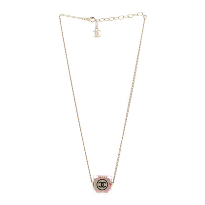 Chanel Resin CC Cube Choker Gold Pink Gold 3 of 8