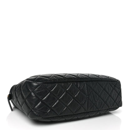 Chanel Aged Calfskin Quilted Large Reissue Camera Case Black 4 of 10