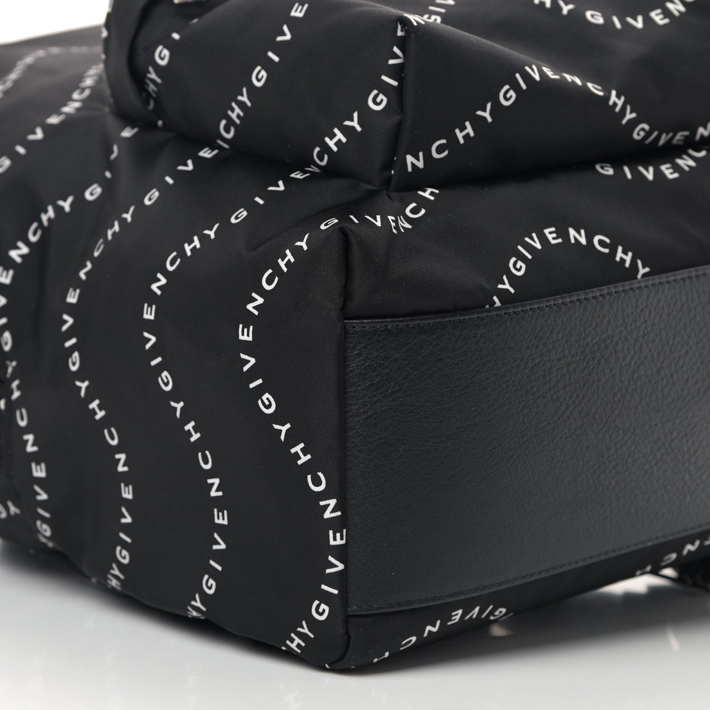 Nylon Waves Print Urban Backpack Black White
