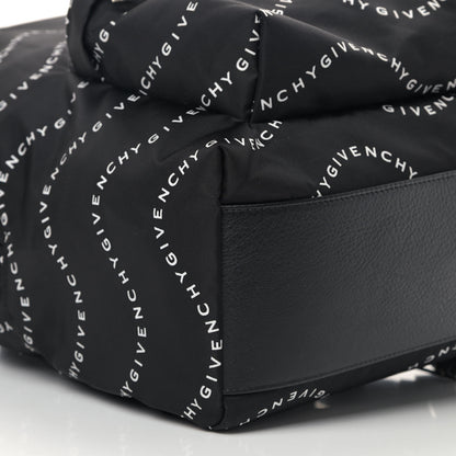 Givenchy Nylon Waves Print Urban Backpack Black White 6 of 9