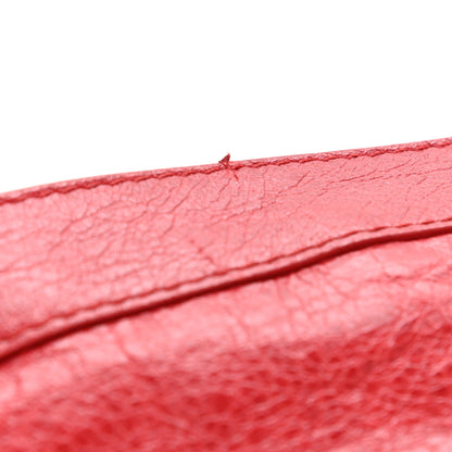 Balenciaga Agneau Classic Hardware Premier Clutch Rouge Coquelicot 12 of 14