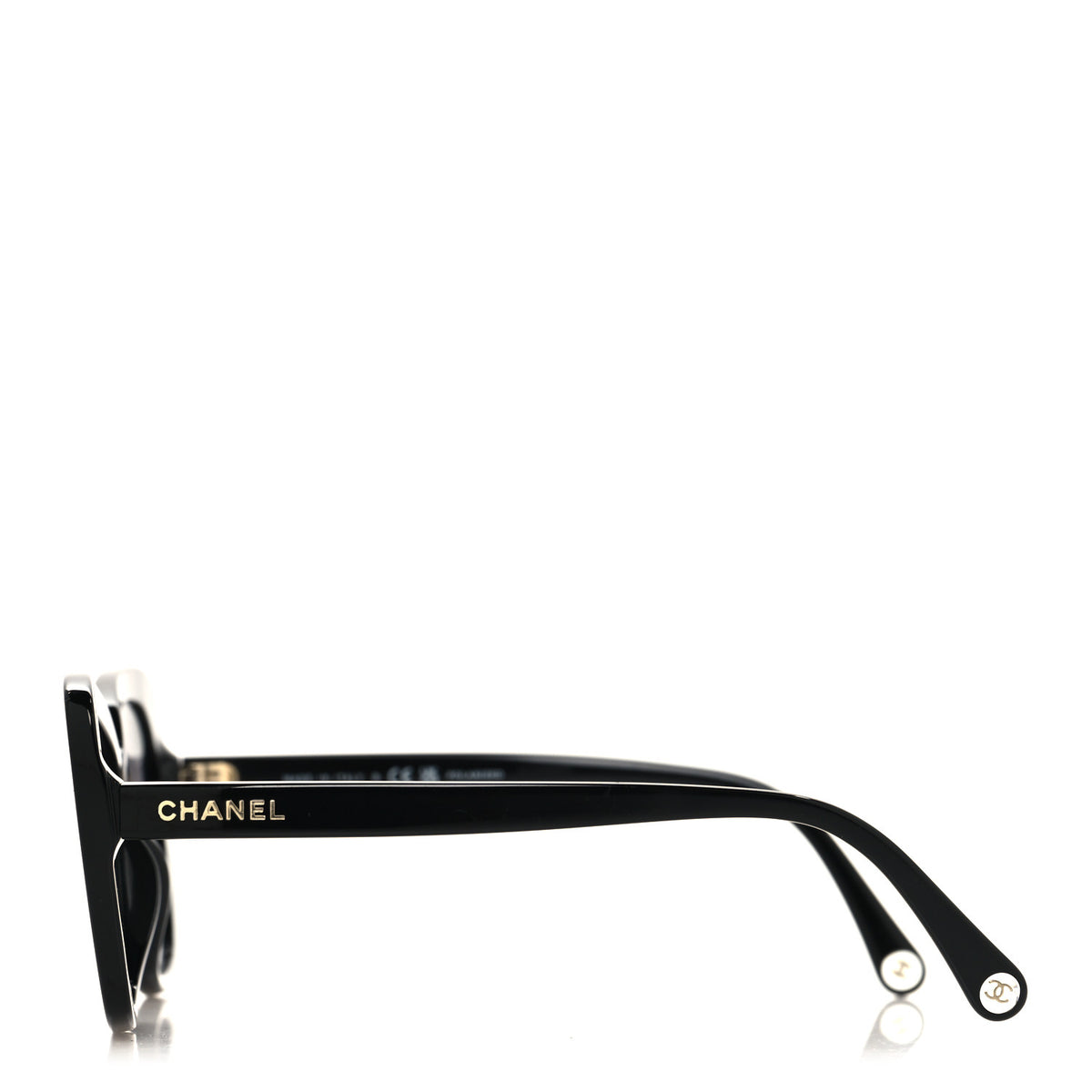Chanel Acetate Polarized Rectangle Sunglasses 5504 Black 3 of 7