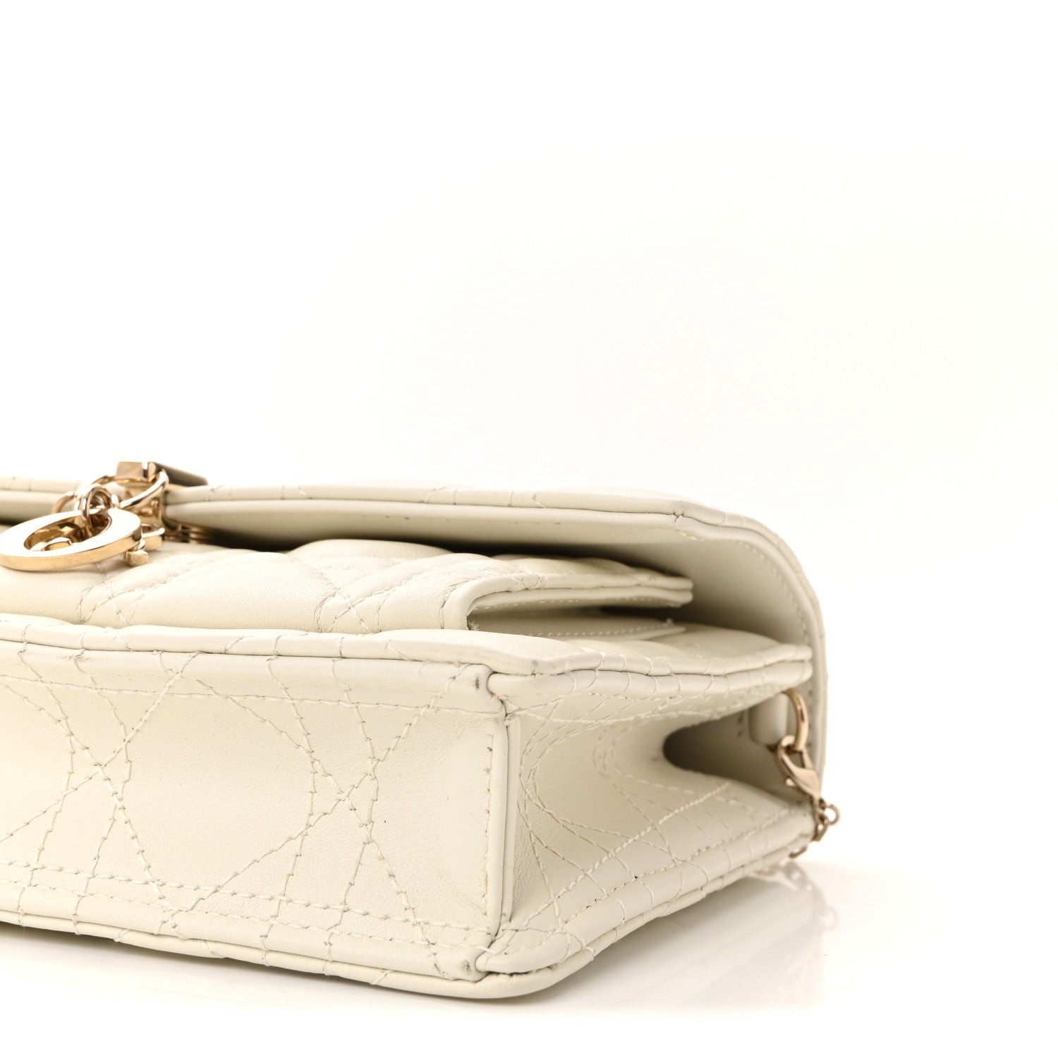 Christian Dior Lambskin Cannage Miss Dior Chain Pouch Latte 10 of 10