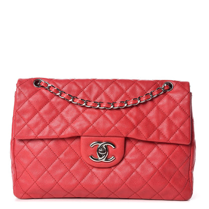 Chanel Washed Caviar Quilted Maxi Single Flap Fuchsia 1 of 9
