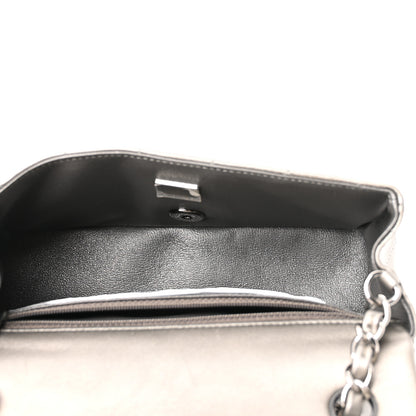 Chanel Metallic Calfskin Quilted Mini Rectangular Flap Ruthenium 5 of 10