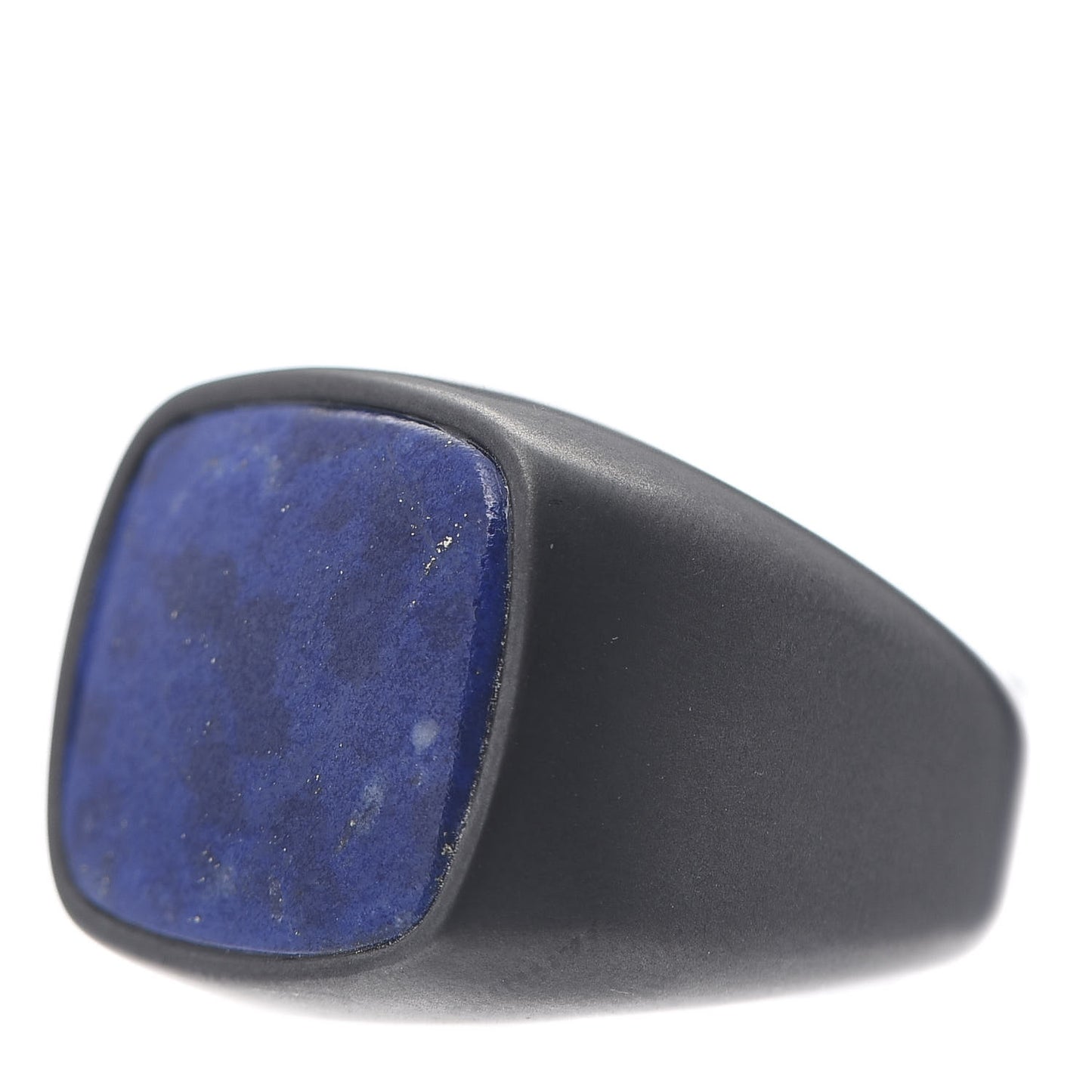 Black Titanium Lapis 18MM Cushion Signet Ring 62 10