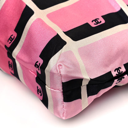 Chanel Caviar Fabric Quilted Foldable Tote With Chain Pink Multicolor 12 of 15