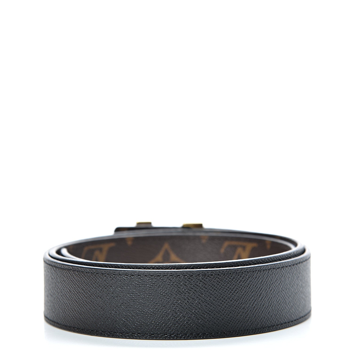 Louis Vuitton Calfskin Monogram 30mm LV Initiales Reversible Belt 90 36 Black 2 of 7