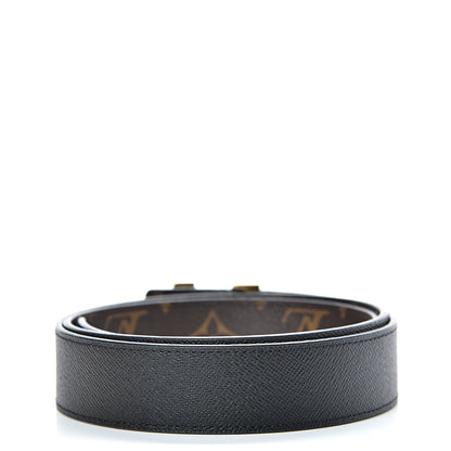 Louis Vuitton Calfskin Monogram 30mm LV Initiales Reversible Belt 90 36 Black 2 of 7