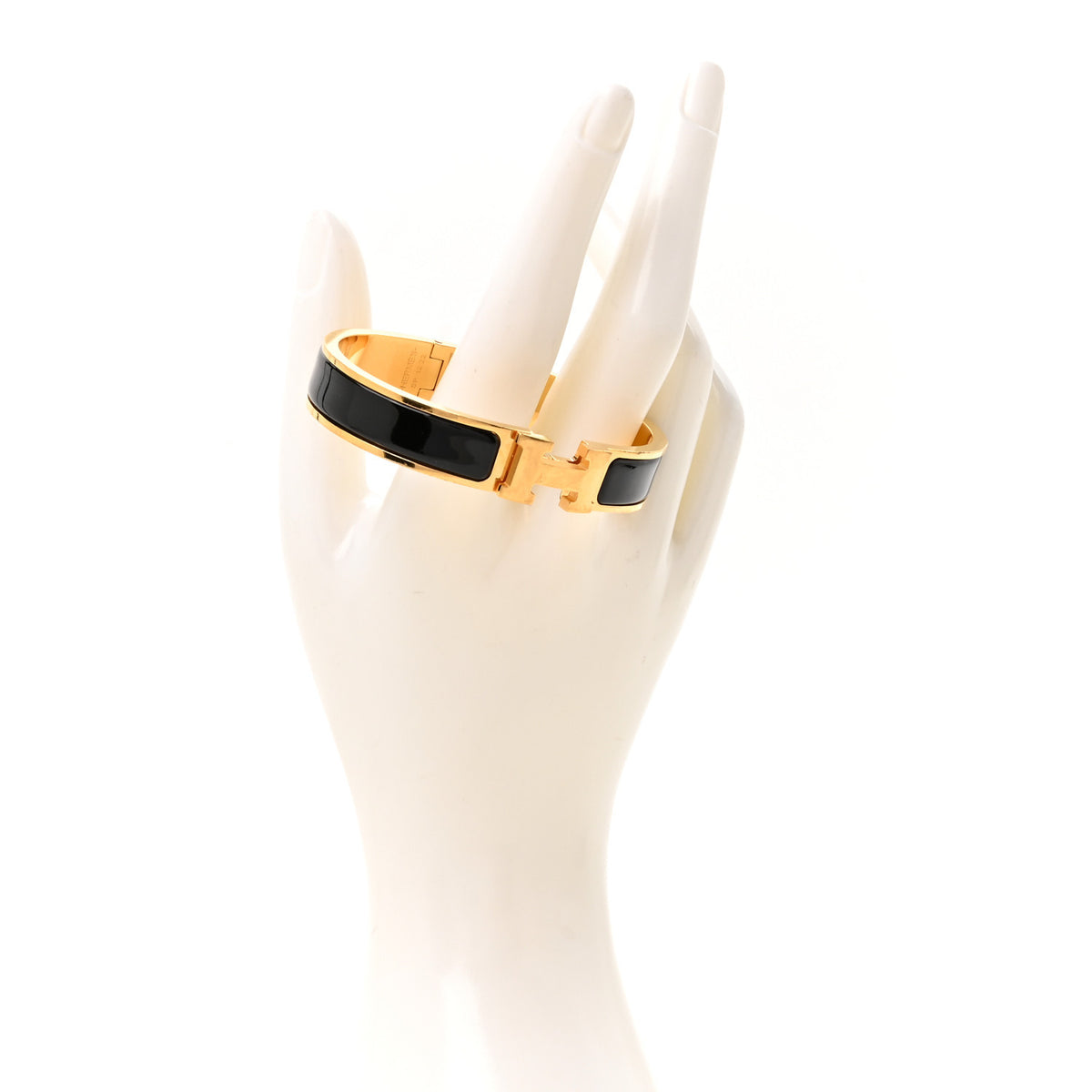 Hermes Enamel Narrow Clic Clac H Bracelet PM Black 2 of 5