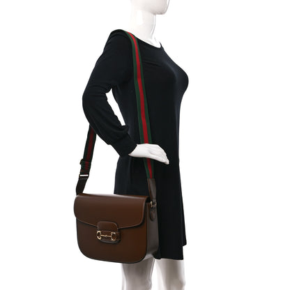 Gucci Azalea Calfskin Web Horsebit 1955 Shoulder Bag Brown Sugar 2 of 8