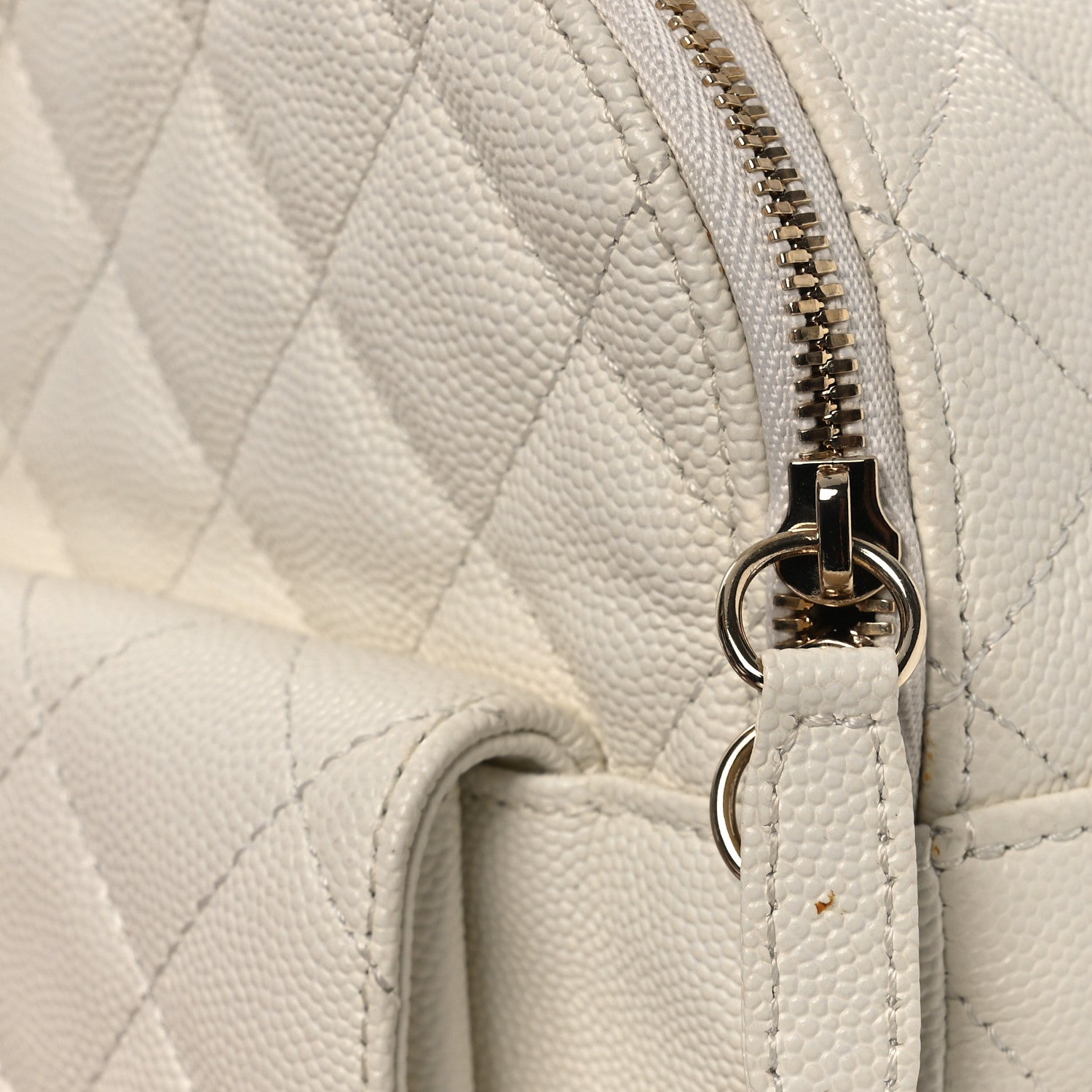 Chanel Caviar Quilted Small CC Day Backpack White 14 of 14