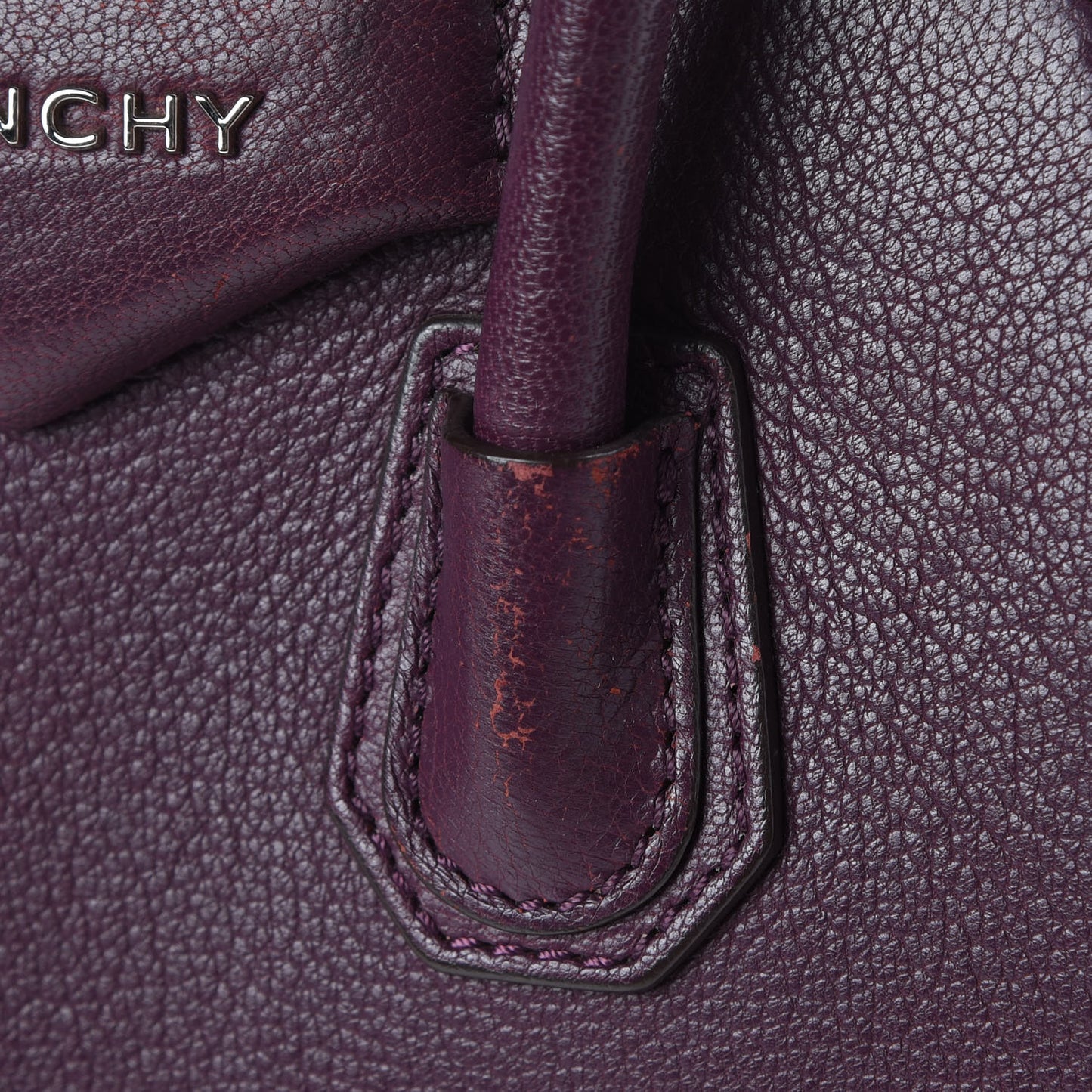 Sugar Goatskin Mini Antigona Dark Purple