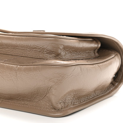 Saint Laurent Crinkled Calfskin Matelasse Monogram Baby Niki Chain Satchel Light Taupe 10 of 10