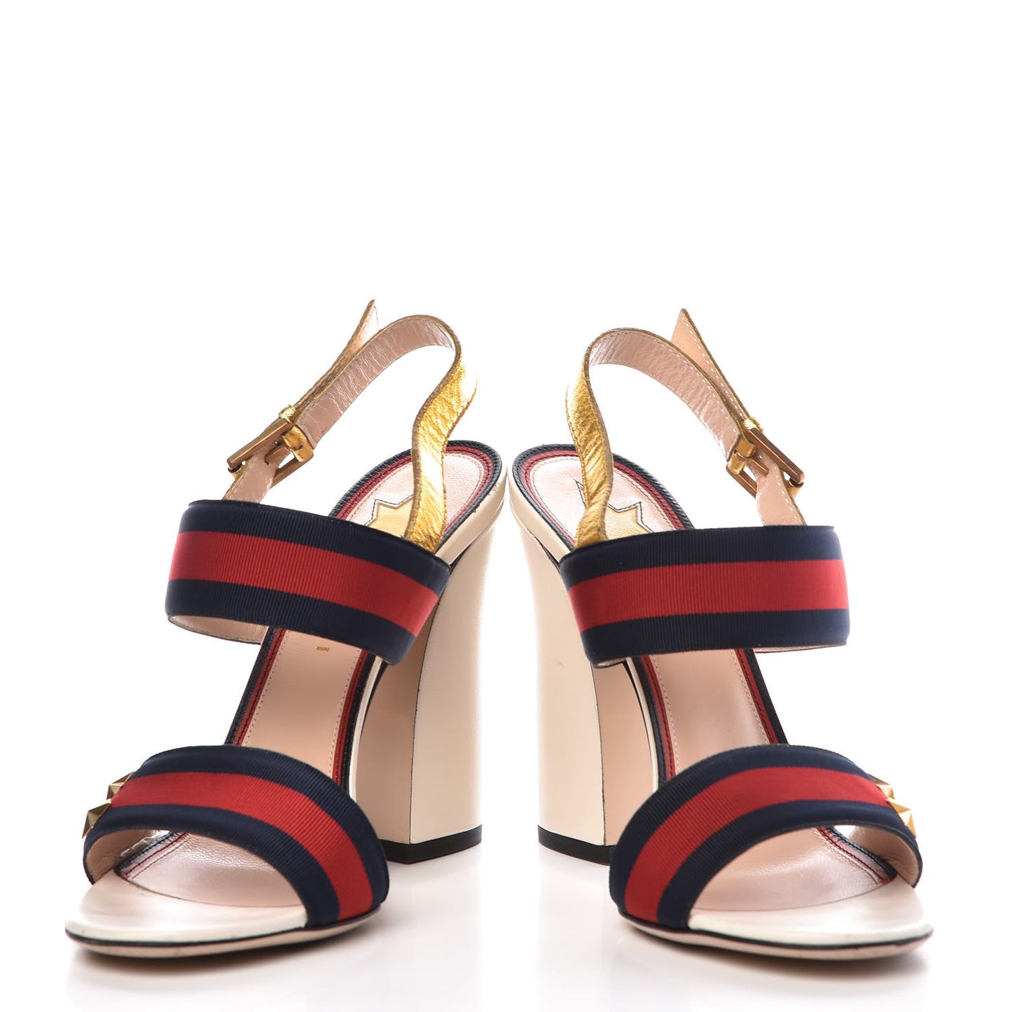 Grosgrain Web Aline High Heel Sandals 38 Oro