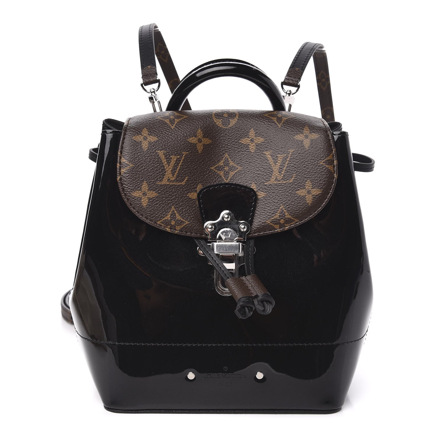Louis Vuitton Patent Monogram Hot Springs Backpack Black 1 of 8
