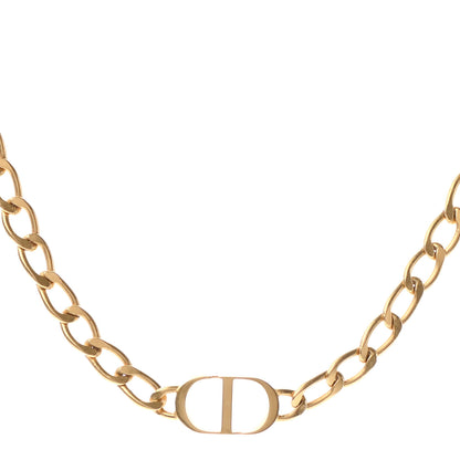 Christian Dior Metal Petit CD Choker Necklace Gold 3 of 5