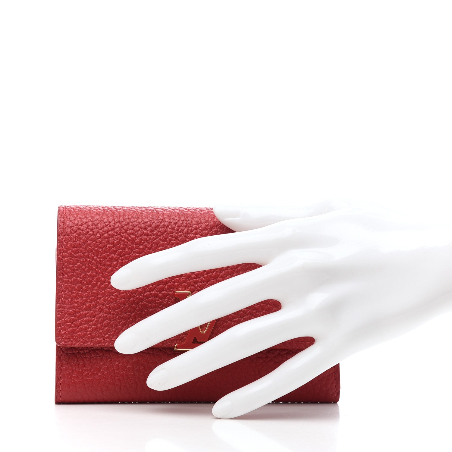 Louis Vuitton Taurillon Capucines Compact Wallet Rubis 2 of 6
