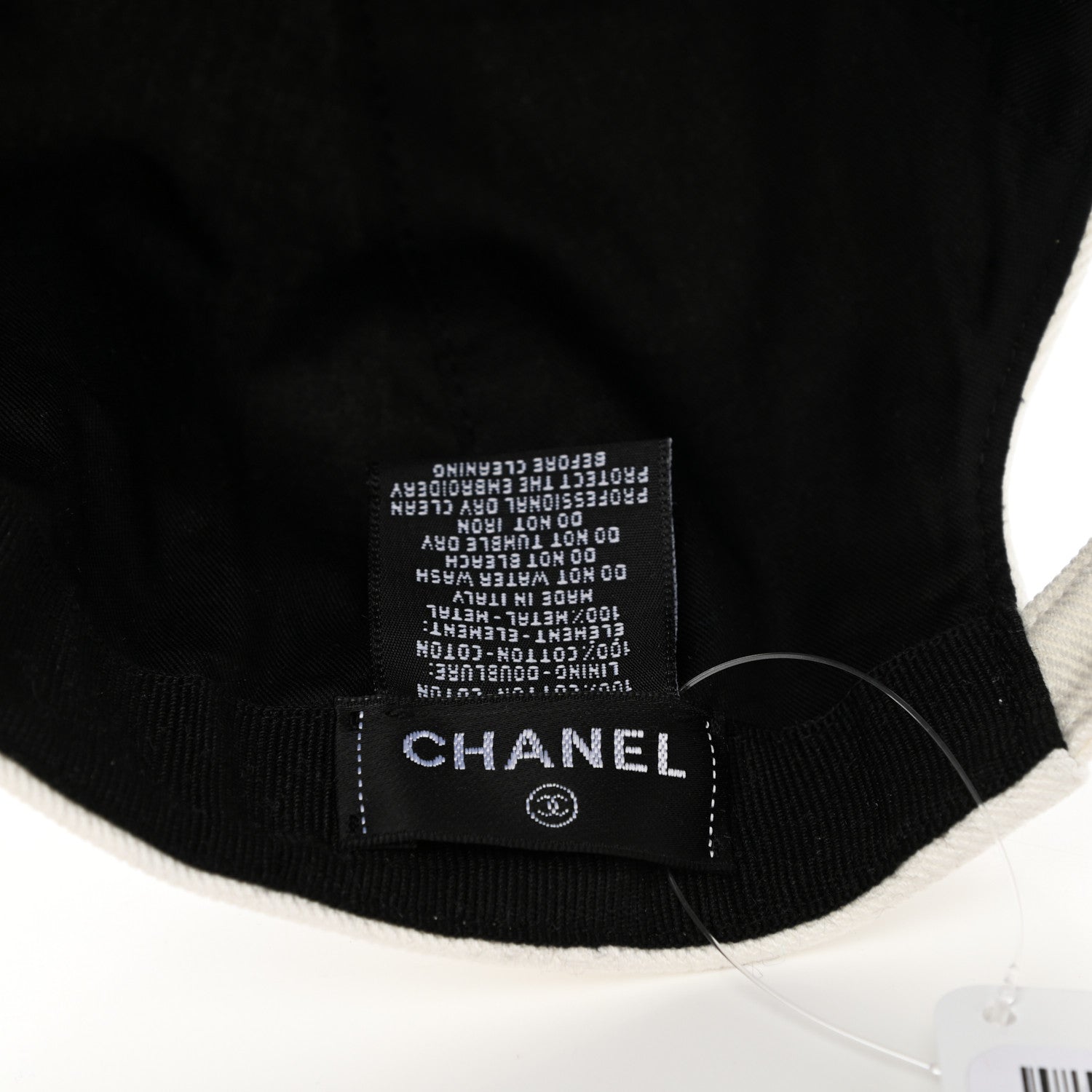 Chanel Cotton Sequin CC Cap Hat Ivory 8 of 8