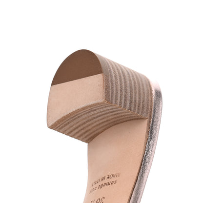 Hermes Metallic Nappa Oasis Sandals 36.5 Rose Dore 13 of 15