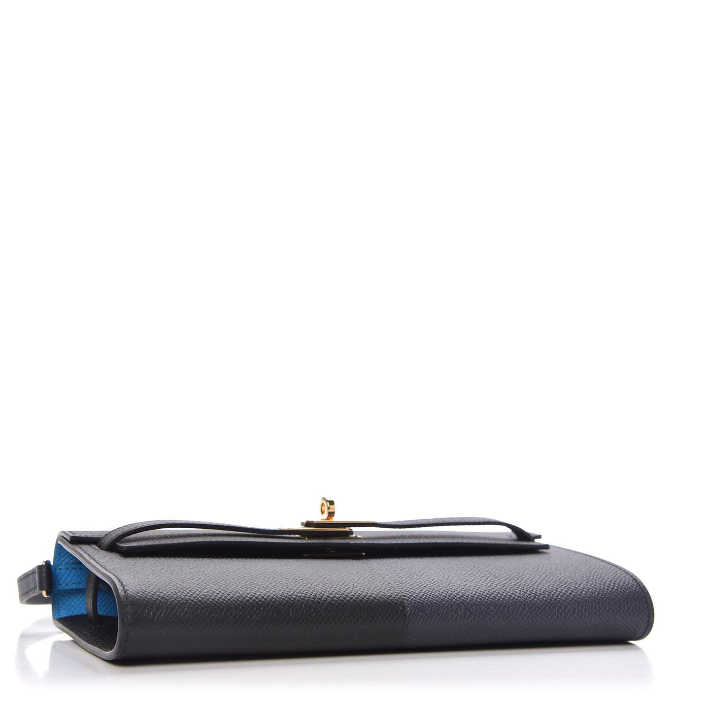 Epsom Casaque Kelly Wallet To Go Black Bleu Indigo Bleu Frida