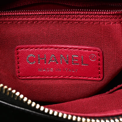 Chanel Aged Calfskin Quilted Small Gabrielle Logo Hobo Black 6 of 11