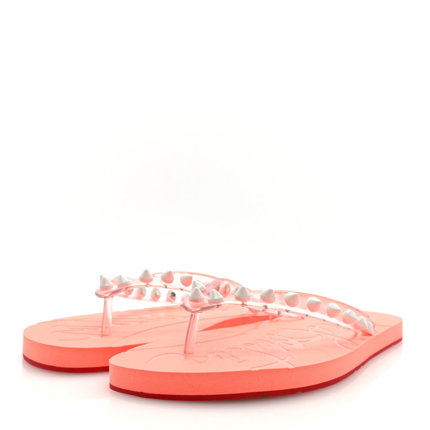Rubber Spike Loubi Donna Flip Flop 39 Transparent
