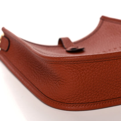 Hermes Taurillon Clemence Maxi Quadrille Evelyne TPM Cuivre Capucine Parme Rouge Duchess 11 of 13