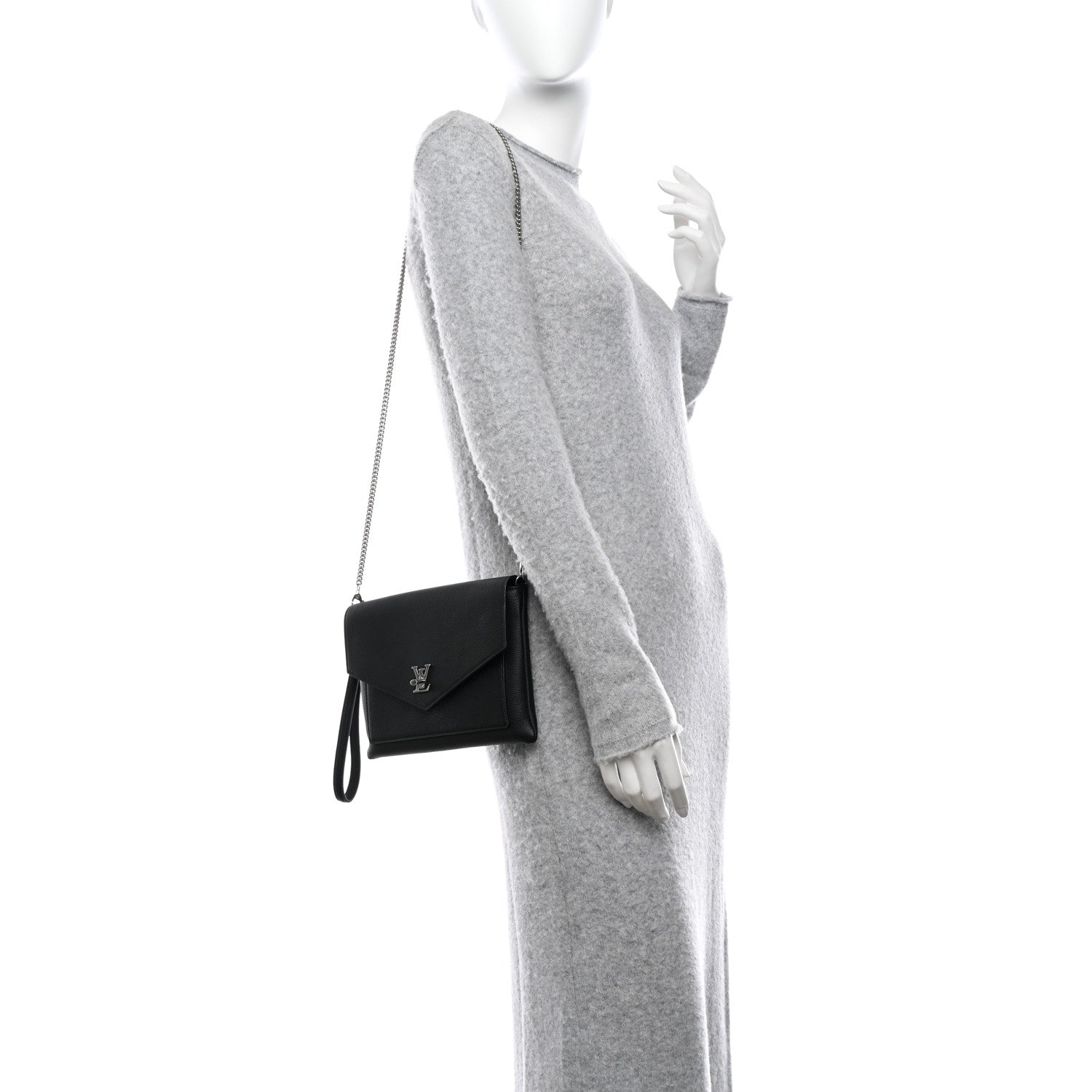 Louis Vuitton Soft Calfskin My Lockme Pochette Black 2 of 9