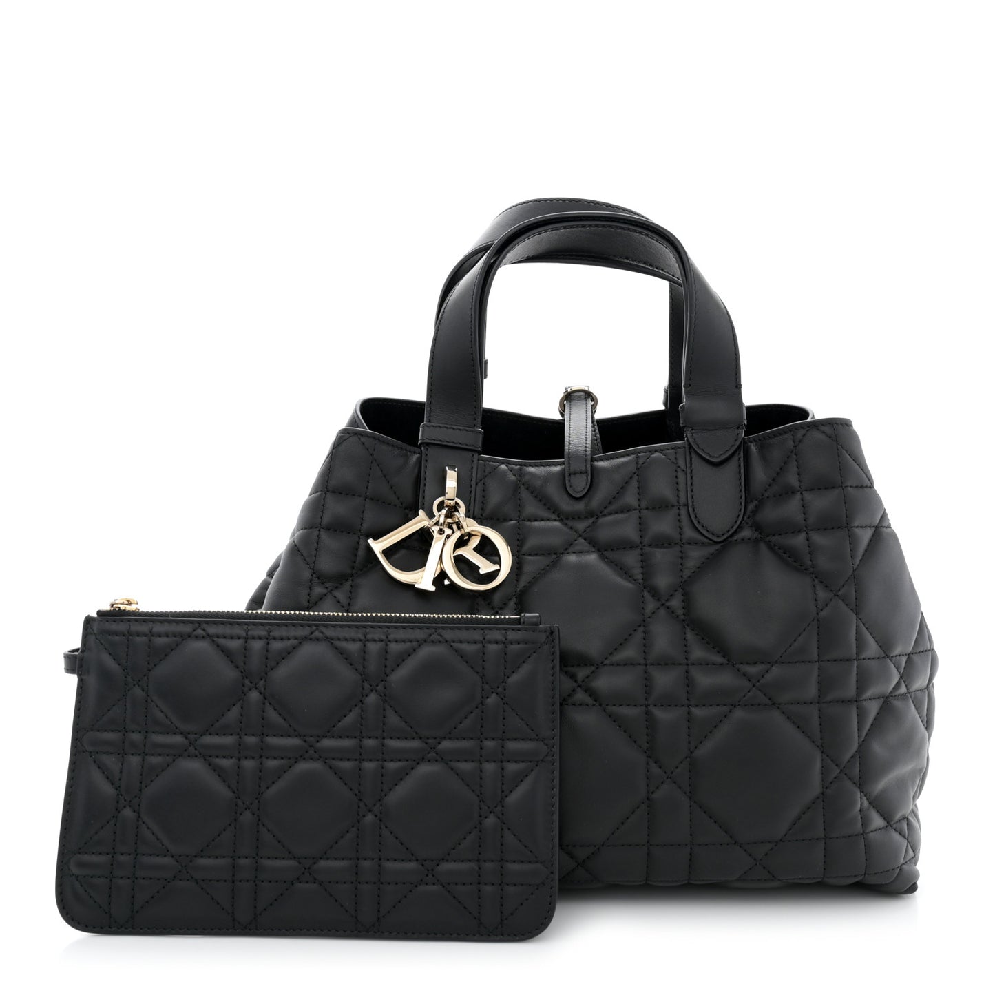 Calfskin Macrocannage Medium Toujours Black