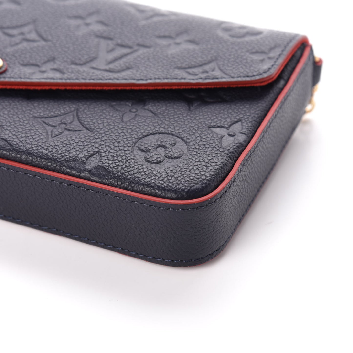 Empreinte Pochette Felicie Chain Wallet Marine Rouge
