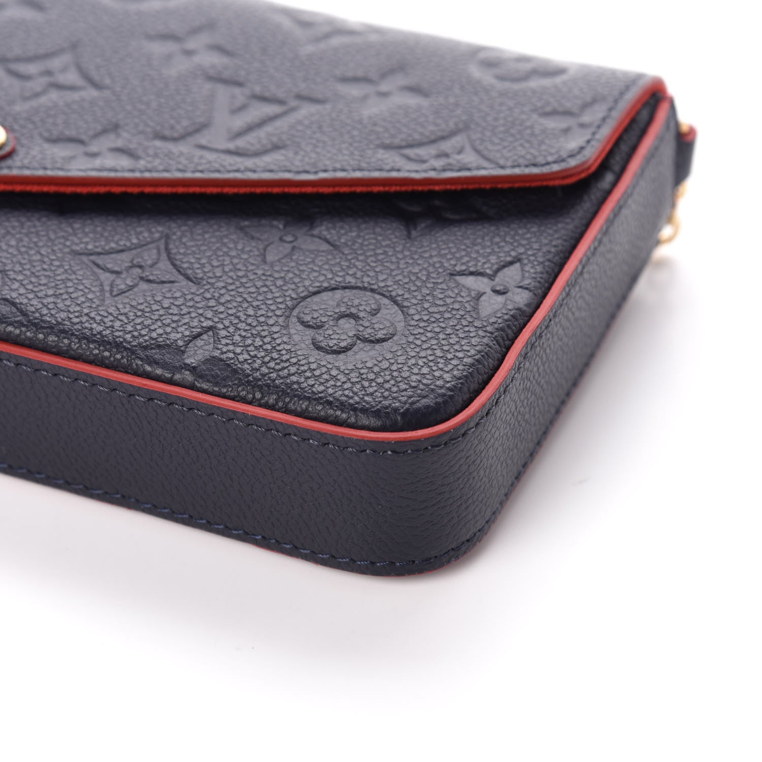 Louis Vuitton Empreinte Pochette Felicie Chain Wallet Marine Rouge 10 of 10