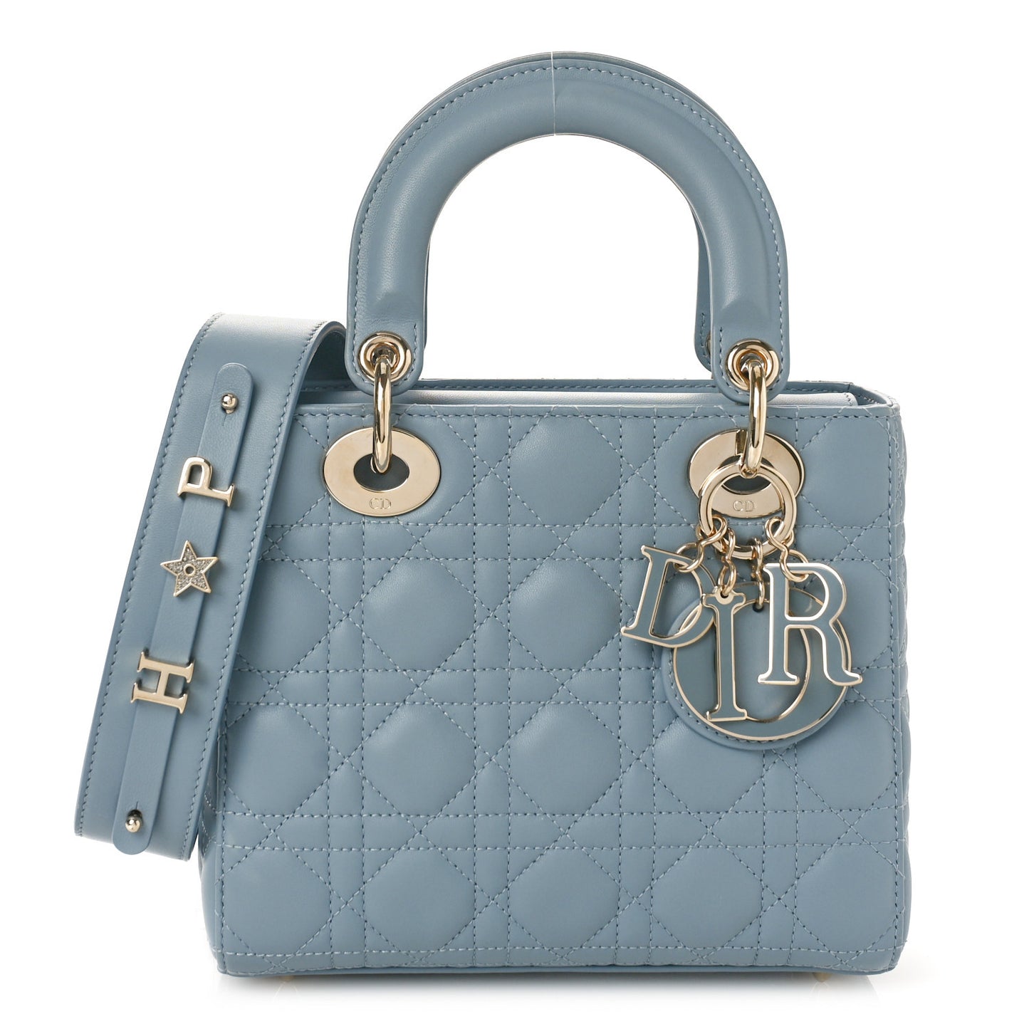 Lambskin Cannage Small My ABCDior Lady Dior Cloud Blue