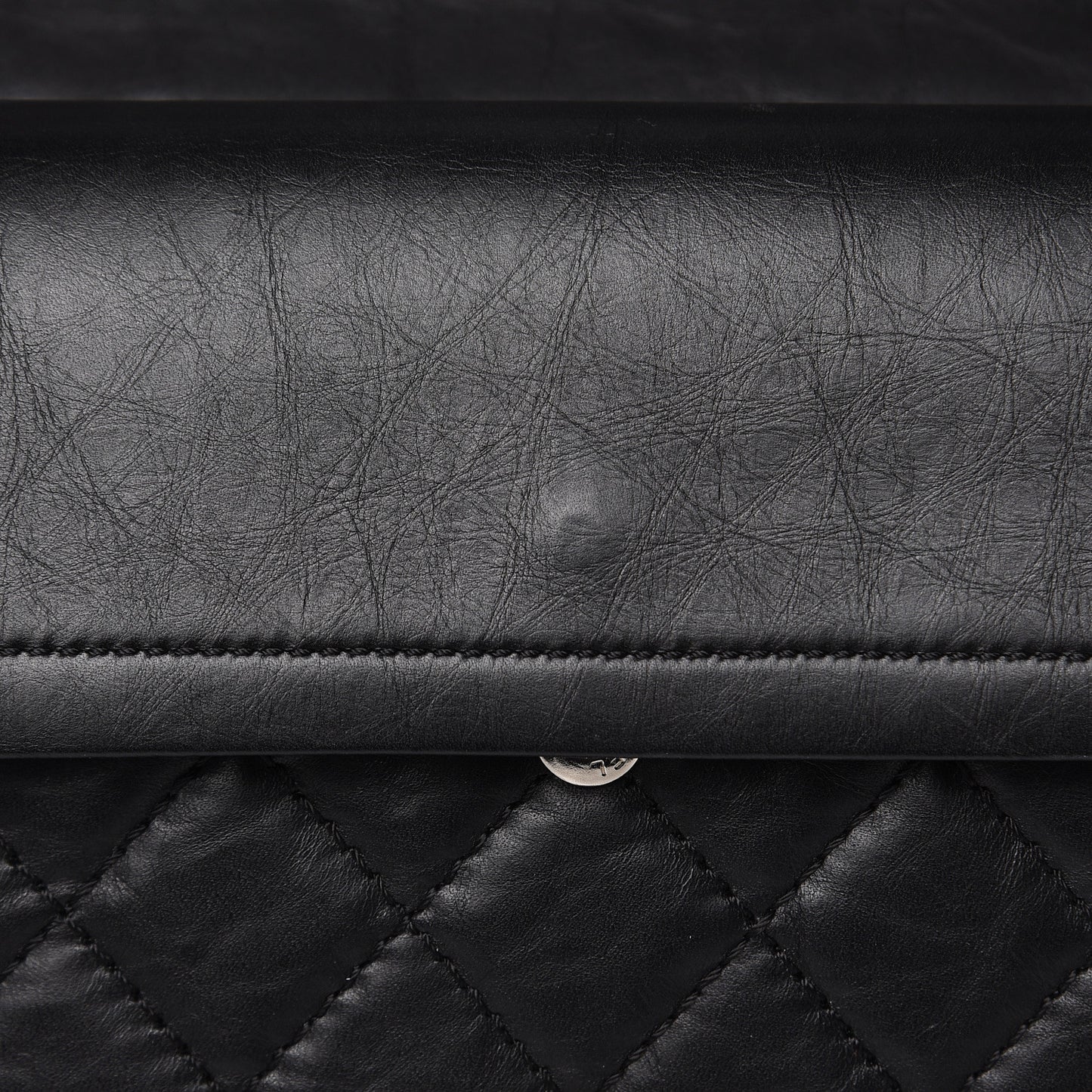 Aged Calfskin Quilted 2.55 Reissue 226 Flap Black