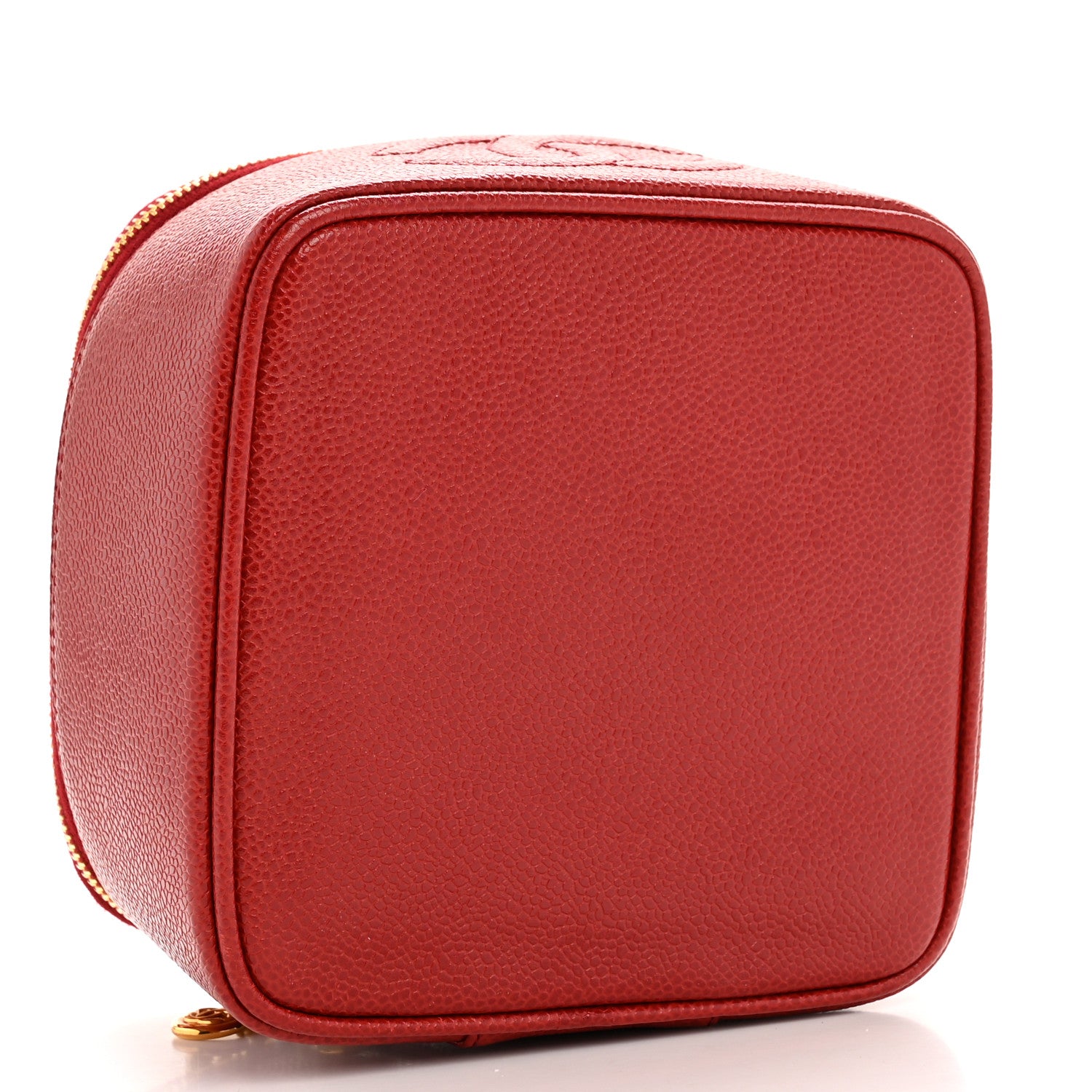 Chanel Caviar Vanity Cosmetic Case Red 4 of 9