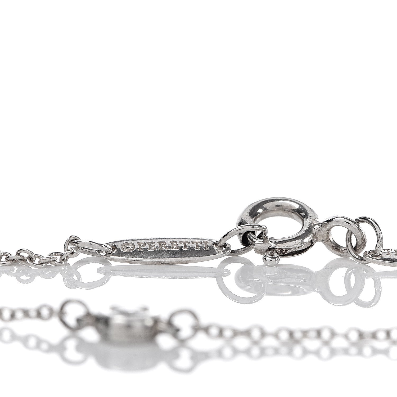 Tiffany Sterling Silver Diamond .05ct Elsa Peretti Diamonds by the Yard Bracelet 6 of 7