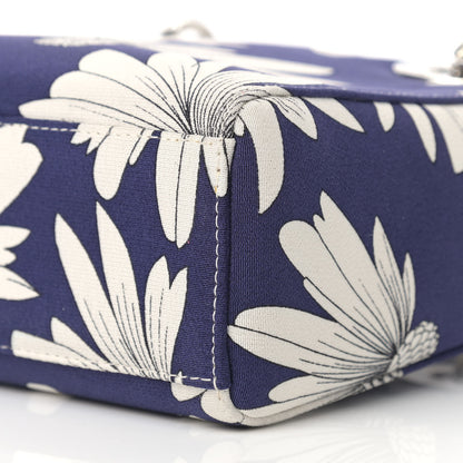Christian Dior Canvas Floral Printed Mini Lady Dior Blue White 9 of 12